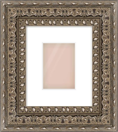 Silver Reverse Frame for 105 × 148mm artwork, with Smooth White Single Mount