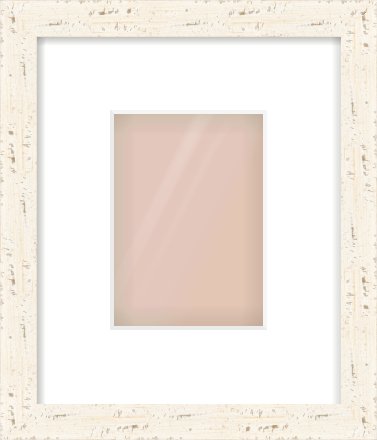 White Flat Frame for 105 × 148mm artwork, with Smooth White Single Mount