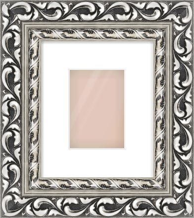 Silver Reverse Frame for 105 × 148mm artwork, with Smooth White Single Mount