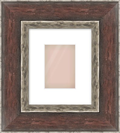 Brown Reverse Frame for 105 × 148mm artwork, with Smooth White Single Mount