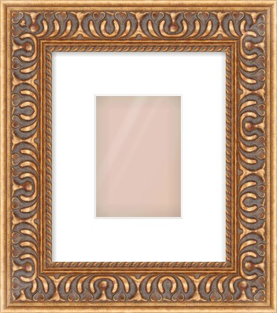 Gold Reverse Frame for 105 × 148mm artwork, with Smooth White Single Mount