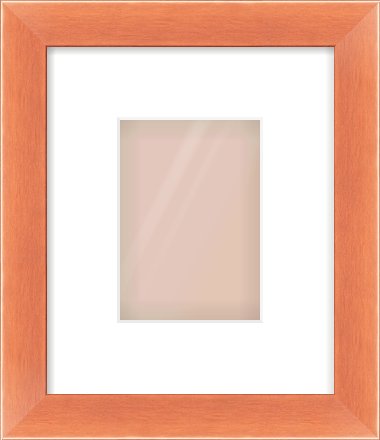 Bronze Flat Frame for 105 × 148mm artwork, with Smooth White Single Mount
