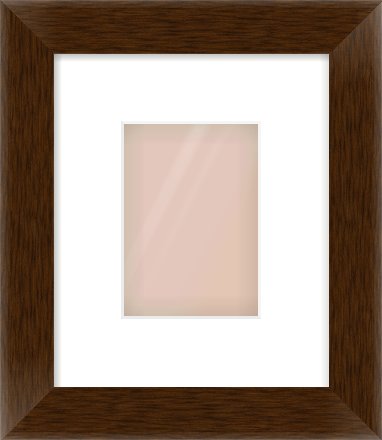 Wenge Flat Frame for 105 × 148mm artwork, with Smooth White Single Mount