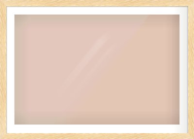 Natural Wood Reverse Frame for 1050 × 700mm artwork, with Smooth White Single Mount