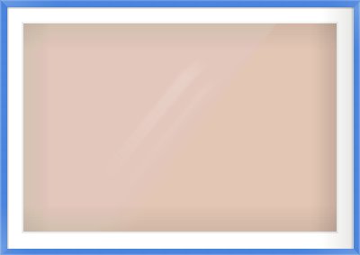Light Blue Paint Flat Frame for 105 × 70cm artwork, with Smooth White Single Mount