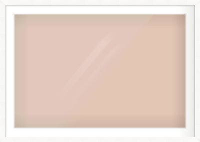 White Flat Frame for 1050 × 700mm artwork, with Smooth White Single Mount