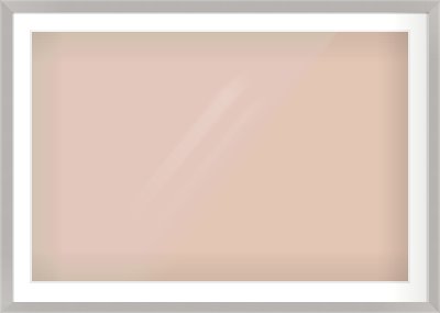 Grey Flat Frame for 1050 × 700mm artwork, with Smooth White Single Mount