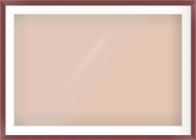 Maroon Paint Flat Frame for 105 × 70cm artwork, with Smooth White Single Mount