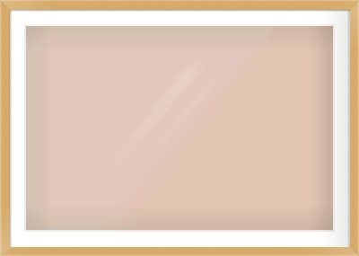 Matte Gold Flat Frame for 1050 × 700mm artwork, with Smooth White Single Mount