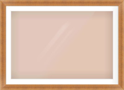 Antique Pine Flat Frame for 1050 × 700mm artwork, with Smooth White Single Mount