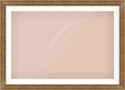 Characteristic Brown Flat Frame for 105 × 70cm artwork, with Smooth White Single Mount