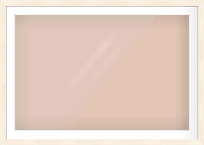 Natural Wood Flat Frame for 1050 × 700mm artwork, with Smooth White Single Mount