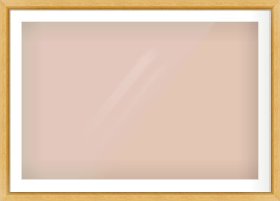 Natural Wood Reverse Frame for 1050 × 700mm artwork, with Smooth White Single Mount