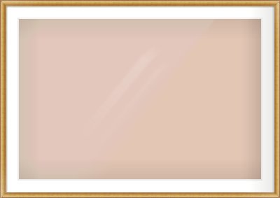Gold Dome Frame for 1050 × 700mm artwork, with Smooth White Single Mount