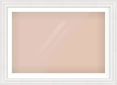 White Spoon Frame for 1050 × 700mm artwork, with Smooth White Single Mount