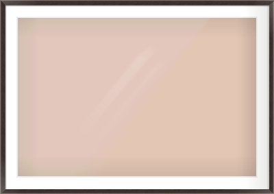 Brown Flat Frame for 105 × 70cm artwork, with Smooth White Single Mount