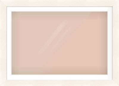 Ivory Driftwood Flat Frame for 1050 × 700mm artwork, with Smooth White Single Mount