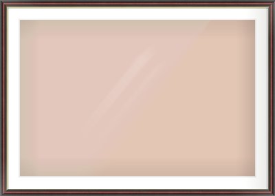Brown Reverse Frame for 105 × 70cm artwork, with Smooth White Single Mount