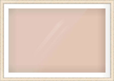 GOLD Flat Frame for 1050 × 700mm artwork, with Smooth White Single Mount
