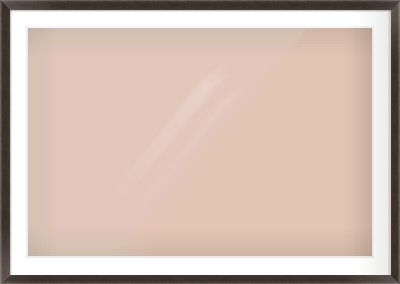Brown Bevel Frame for 105 × 70cm artwork, with Smooth White Single Mount