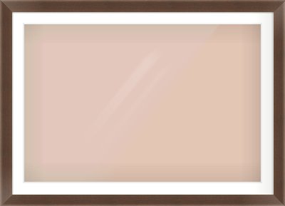 Brown Flat Frame for 105 × 70cm artwork, with Smooth White Single Mount