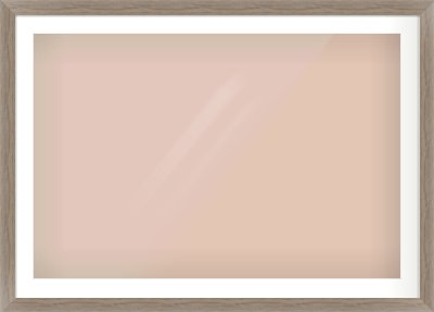 Grey Wood Flat Frame for 1050 × 700mm artwork, with Smooth White Single Mount