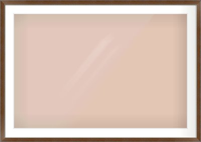 Walnut / Pewter Reverse Frame for 105 × 70cm artwork, with Smooth White Single Mount