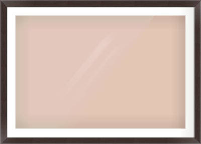 Brown Flat Frame for 105 × 70cm artwork, with Smooth White Single Mount