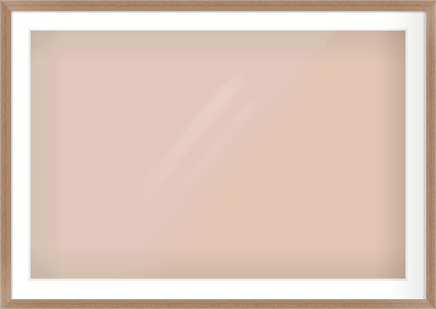Walnut Flat Frame for 105 × 70cm artwork, with Smooth White Single Mount