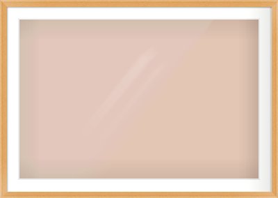 Oak Veneer Flat Frame for 1050 × 700mm artwork, with Smooth White Single Mount