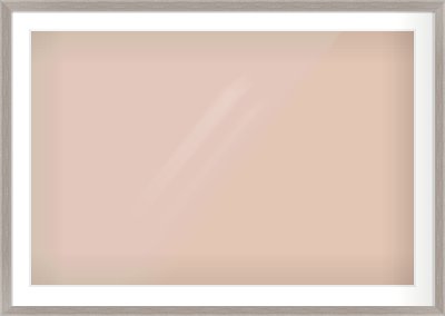 Grey Flat Frame for 1050 × 700mm artwork, with Smooth White Single Mount