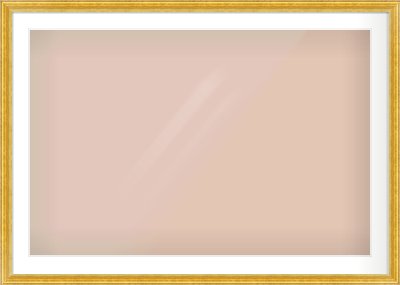 Gold Reverse Frame for 1050 × 700mm artwork, with Smooth White Single Mount