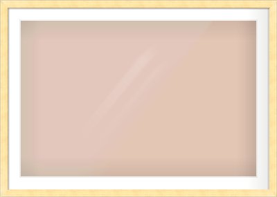 Gold Face, Black Sides Flat Frame for 1050 × 700mm artwork, with Smooth White Single Mount