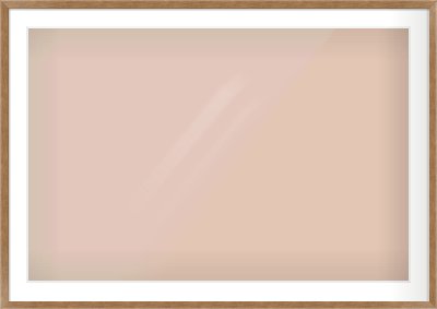 Brushed Bronze with Black Sides Flat Frame for 1050 × 700mm artwork, with Smooth White Single Mount