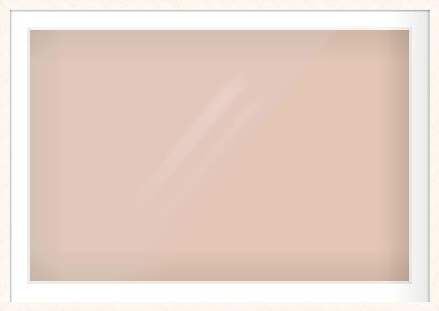 Ivory Flat Frame for 1050 × 700mm artwork, with Smooth White Single Mount