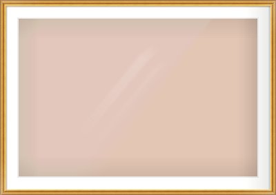 Gold Reverse Frame for 1050 × 700mm artwork, with Smooth White Single Mount