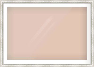 Silver Scoop Frame for 1050 × 700mm artwork, with Smooth White Single Mount