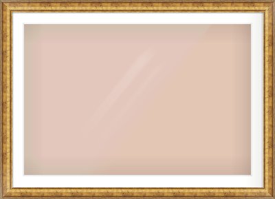 Gold Dome Frame for 1050 × 700mm artwork, with Smooth White Single Mount