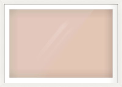 White Flat Frame for 1050 × 700mm artwork, with Smooth White Single Mount