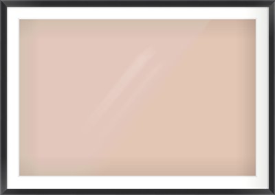 Black Angle Frame for 1050 × 700mm artwork, with Smooth White Single Mount