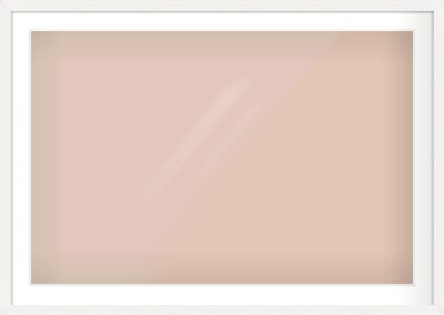 White Flat Frame for 1050 × 700mm artwork, with Smooth White Single Mount