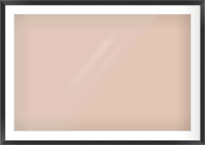 Black Flat Frame for 1050 × 700mm artwork, with Smooth White Single Mount