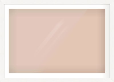 White Flat Frame for 1050 × 700mm artwork, with Smooth White Single Mount