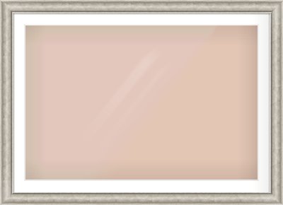 Silver Scoop Frame for 1050 × 700mm artwork, with Smooth White Single Mount
