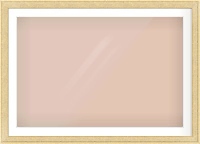 Gold Flat Frame for 1050 × 700mm artwork, with Smooth White Single Mount