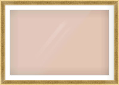 Gold Flat Frame for 1050 × 700mm artwork, with Smooth White Single Mount