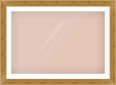 Gold Reverse Frame for 1050 × 700mm artwork, with Smooth White Single Mount