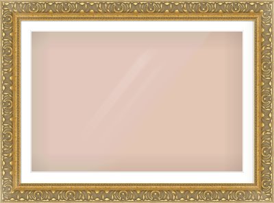 Gold Reverse Frame for 1050 × 700mm artwork, with Smooth White Single Mount