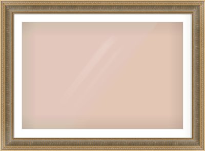 Gold Spoon Frame for 1050 × 700mm artwork, with Smooth White Single Mount