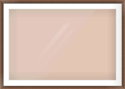 Brown Flat Frame for 105 × 70cm artwork, with Smooth White Single Mount